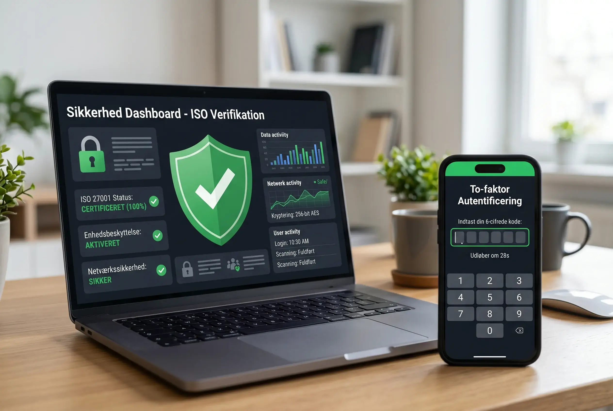 Jeton sikkerhed med ISO 27001-certificering og totrinsgodkendelse